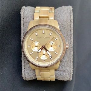 Michael Kors tan ceramic watch